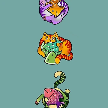 Artwork thumbnail, Cat + fish by RiRuza