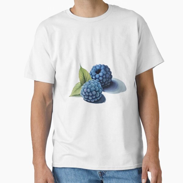 Artikel-Vorschau von Aquarell blaue Himbeeren mit Blättern, designt und verkauft von MyStickeroonies.