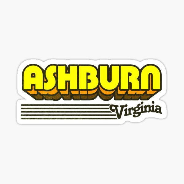 Vista previa del artículo con la obra «Ashburn, Virginia | Rayas retro», diseñado y vendido por retroready.