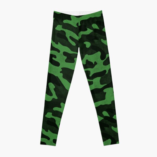 Military Green Brocade Legging