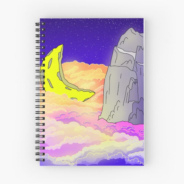 Item preview, Ethereal pastel color clouds over a starry moonlit night  designed and sold by DozyJov.