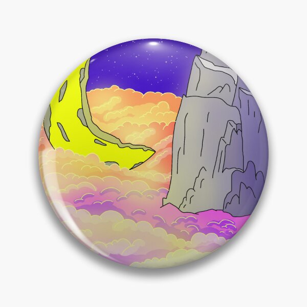 Item preview, Ethereal pastel color clouds over a starry moonlit night  designed and sold by DozyJov.