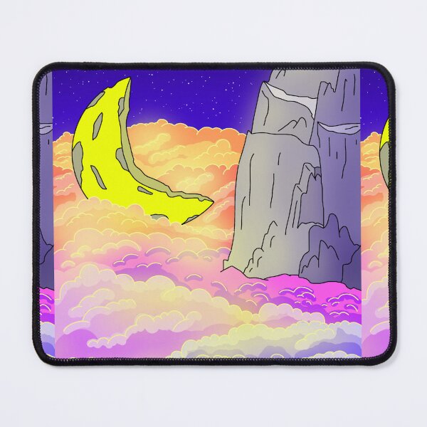 Item preview, Ethereal pastel color clouds over a starry moonlit night designed and sold by DozyJov.
