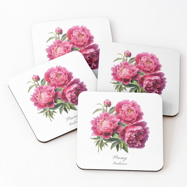 Item preview, Indiana State Flower-Peony designed and sold by Counterbalance Dzigns.