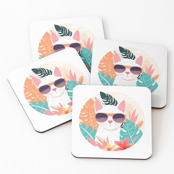 Item preview, Tropical white cat designed and sold by Len-adeu.