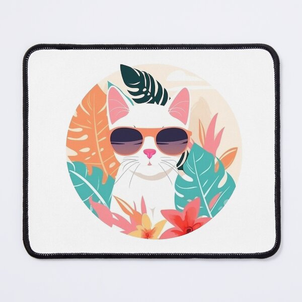 Item preview, Tropical white cat designed and sold by Len-adeu.
