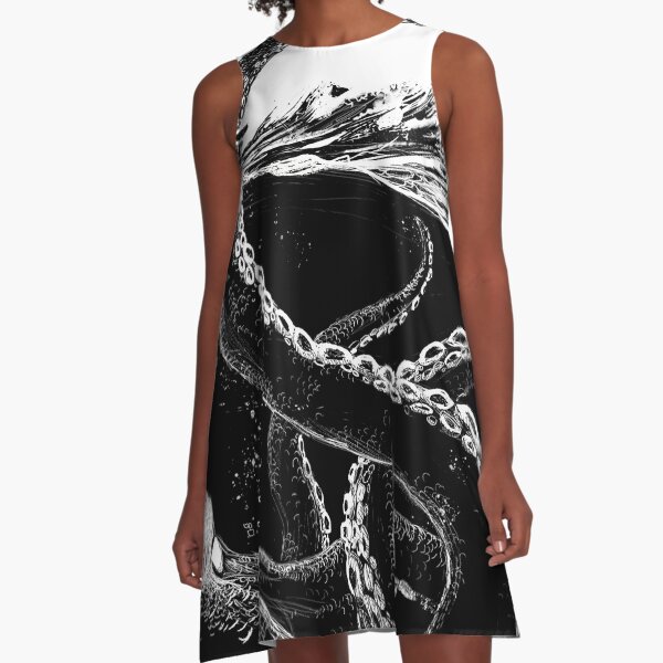 Kraken regiert das Meer A-Linien Kleid
