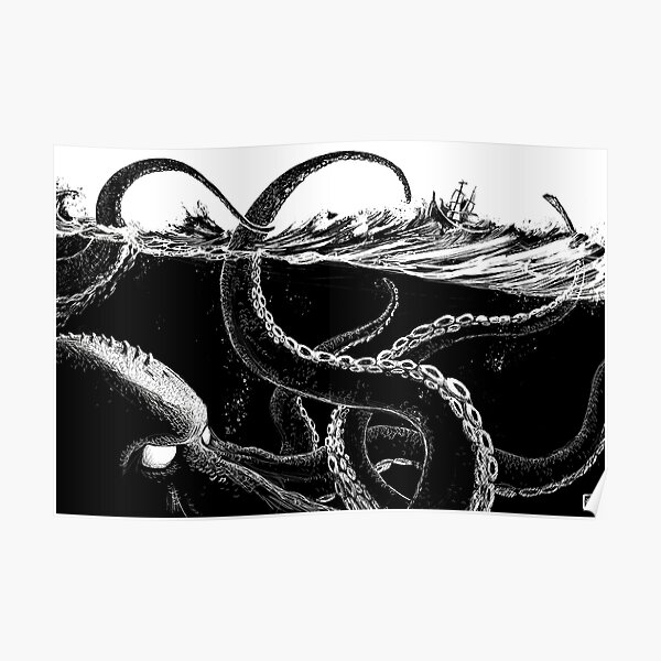 Kraken Rules the Sea Poster