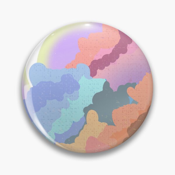 Item preview, Kawaii crescent moon over pastel color clouds designed and sold by DozyJov.