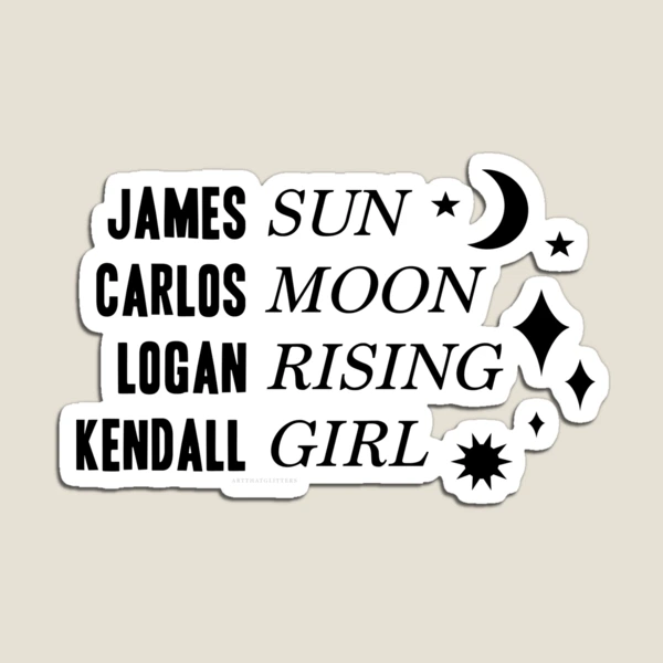 Big Time Rush Astrology Chart Kendall Edition Magnet