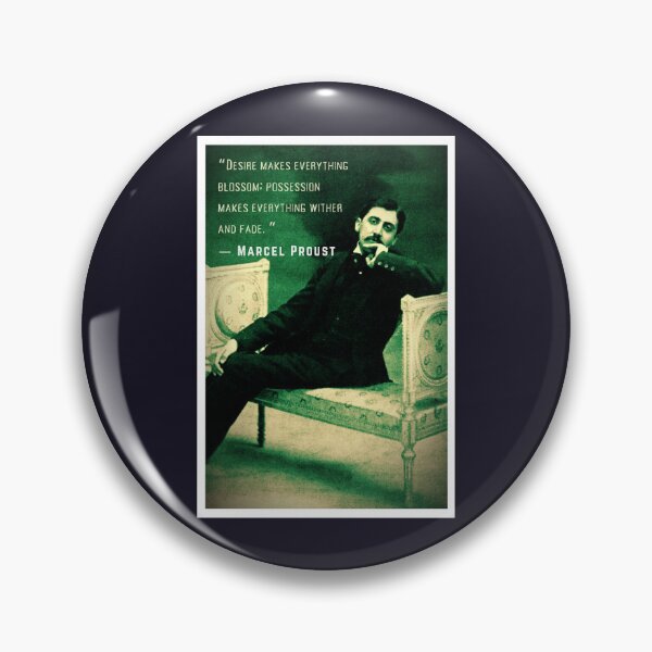 Item preview, Marcel Proust portrait and quote: Desire makes everything blossom;  designed and sold by artbleed.