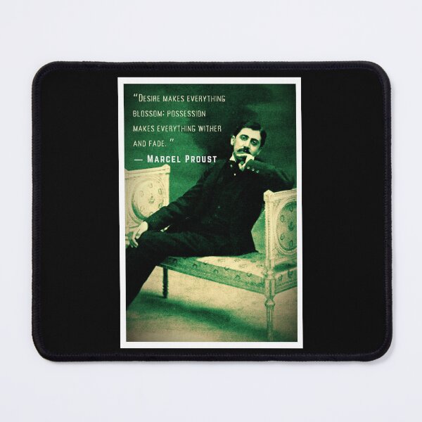 Item preview, Marcel Proust portrait and quote: Desire makes everything blossom;  designed and sold by artbleed.