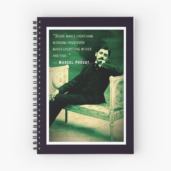 Item preview, Marcel Proust portrait and quote: Desire makes everything blossom;  designed and sold by artbleed.