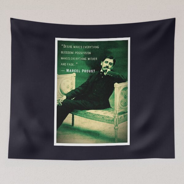 Item preview, Marcel Proust portrait and quote: Desire makes everything blossom;  designed and sold by artbleed.