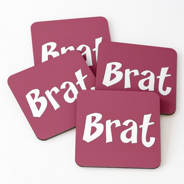 Item preview, Brat - White on Red designed and sold by TeaseMePleaseMe.