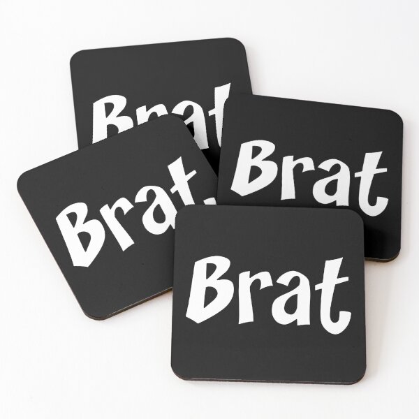 Item preview, Brat - White on Black designed and sold by TeaseMePleaseMe.