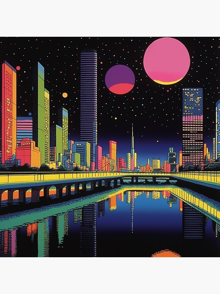 Hiroshi Nagai - City Pop Art At Night | Canvas Print