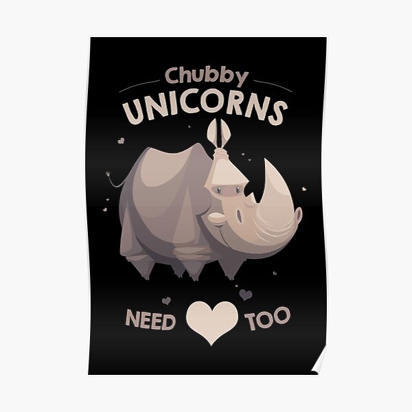 Fat Unicorn Posters Redbubble