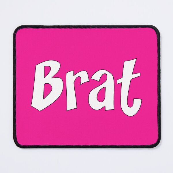 Item preview, Brat - White on Hot Pink designed and sold by TeaseMePleaseMe.