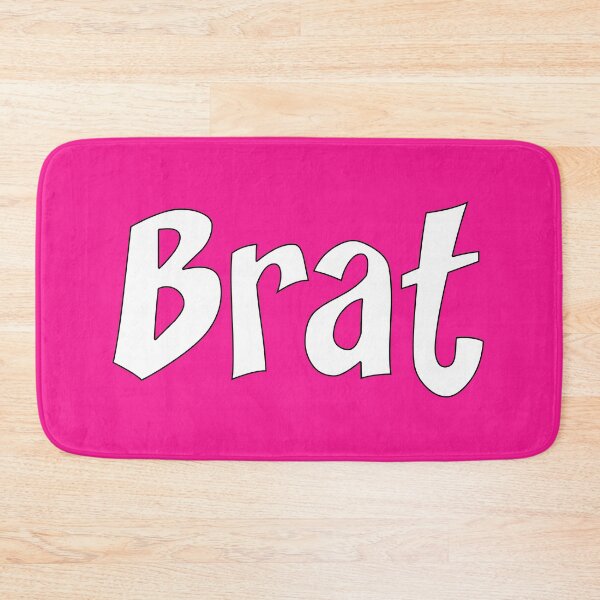 Item preview, Brat - White on Hot Pink designed and sold by TeaseMePleaseMe.