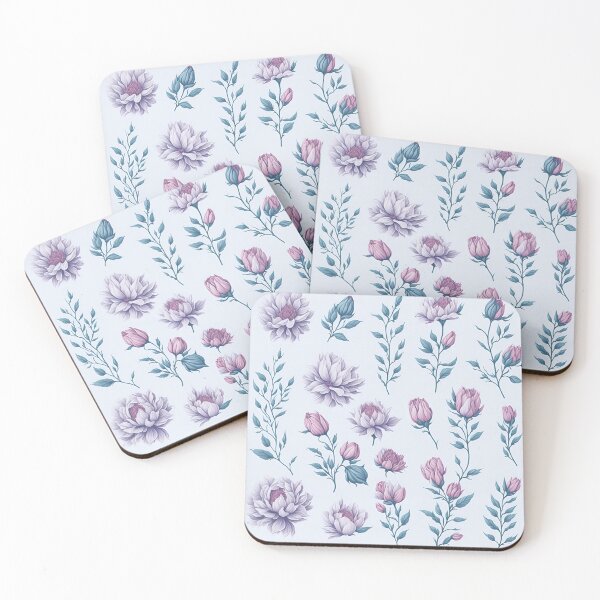 Item preview, Floral Stickers: Pastel Shades with Watercolor Vector Art designed and sold by cocomikozza.