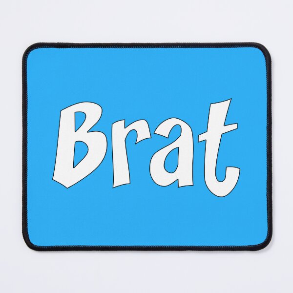 Item preview, Brat - White on Cyan designed and sold by TeaseMePleaseMe.
