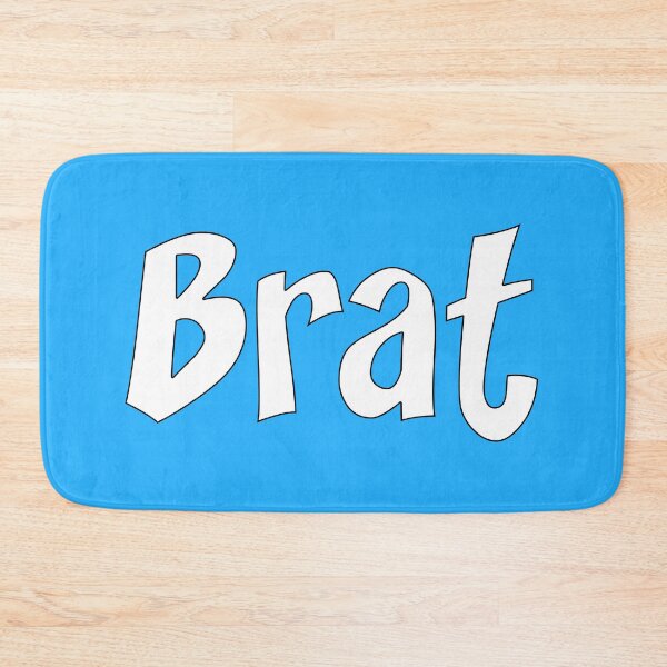 Item preview, Brat - White on Cyan designed and sold by TeaseMePleaseMe.