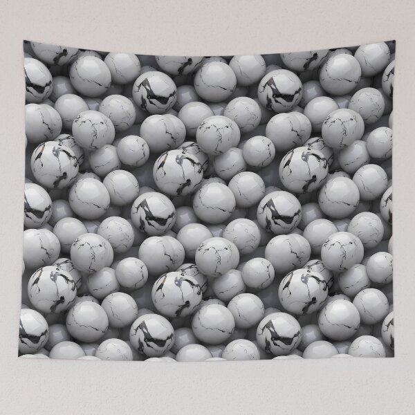 Item preview, Marble balls - black - white - limestone of the future designed and sold by Pixelboys.