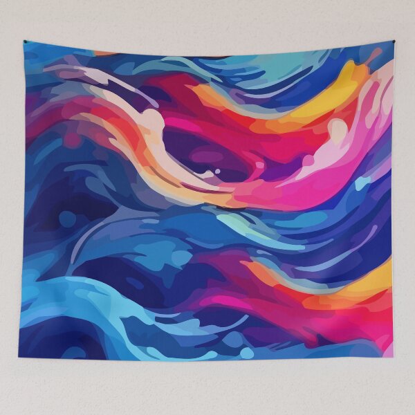 Item preview, Dynamic Wave - Abstract Colorful Patterned Artwork designed and sold by SketchyPedals.