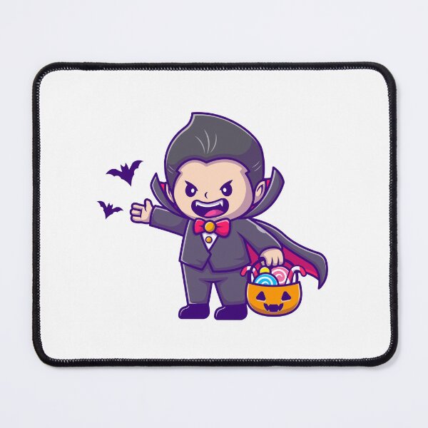 Item preview, cute dracula holding pumpkin basket with candy designed and sold by quanlh.