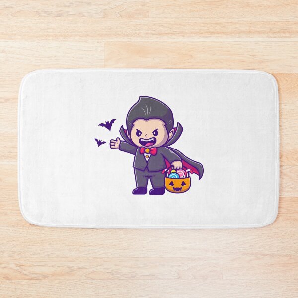 Item preview, cute dracula holding pumpkin basket with candy designed and sold by quanlh.