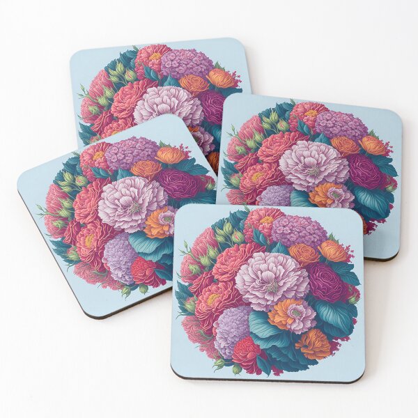 Item preview, Intricate Carnation Bouquet Circle Art: Small Size Design designed and sold by cocomikozza.
