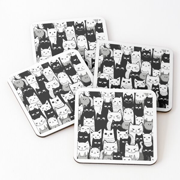 Item preview, Naughty Evil Cat Pattern - Unique design for cat lovers designed and sold by SketchyPedals.