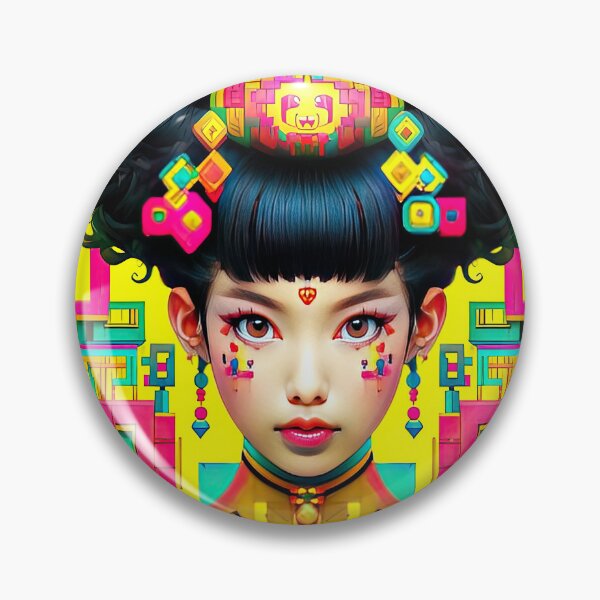 Item preview, Colourful Asian android girl designed and sold by Studio-Gekko.