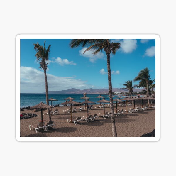 Playa Grande Puerto del Carmen, Lanzarote (Canary Islands, Spain) Sticker