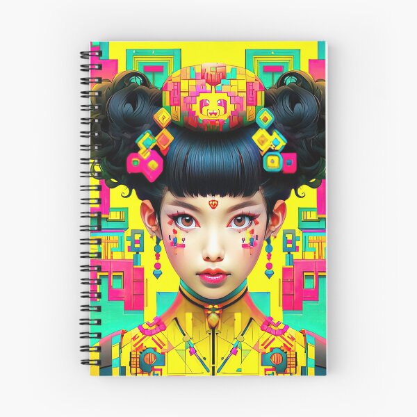 Artikelvorschau, Buntes asiatisches Android-Mädchen entworfen und verkauft von Studio-Gekko.