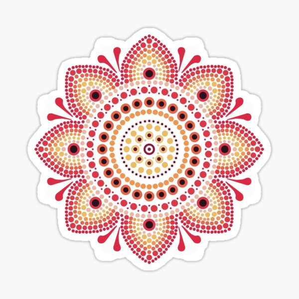 Artikel-Vorschau von Crimson Serenity: Red Dot Mandala, designt und verkauft von Aster18.