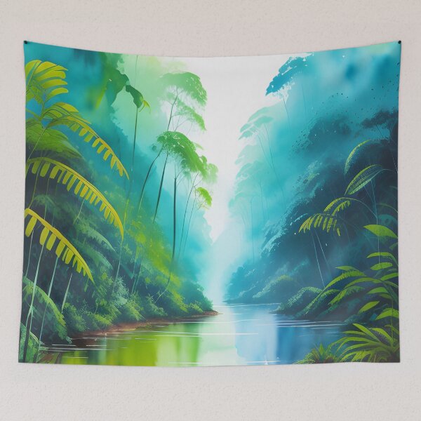 Item preview, Serene River Running through the Jungle designed and sold by Erika V..