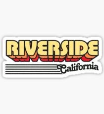 Riverside, California | Retro Stripes Sticker