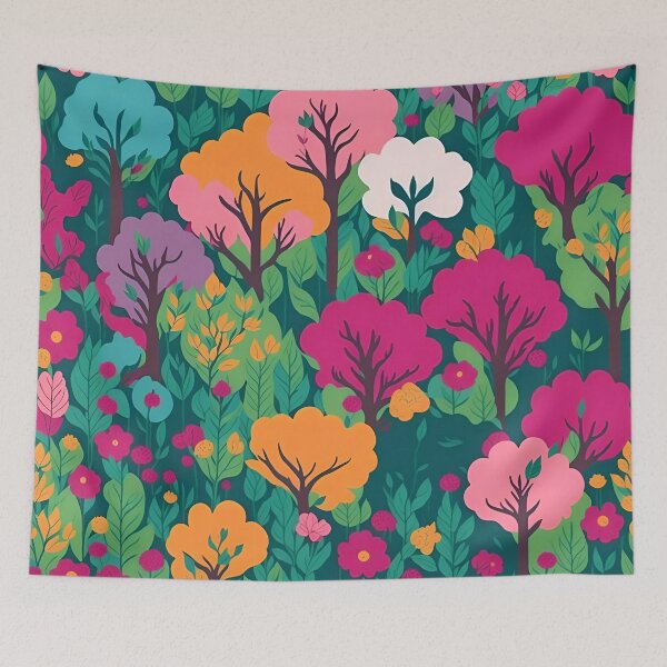 Item preview, Rainbow-Themed Floral Patterns: Seamless Flowers and Trees designed and sold by cocomikozza.