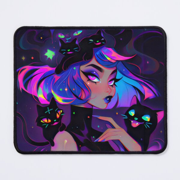 Item preview, Black Cat Momma Flourescent Goth Girlie designed and sold by BoudiccaLondon.