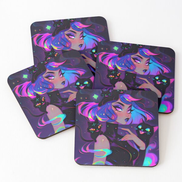 Item preview, Black Cat Momma Flourescent Goth Girlie designed and sold by BoudiccaLondon.