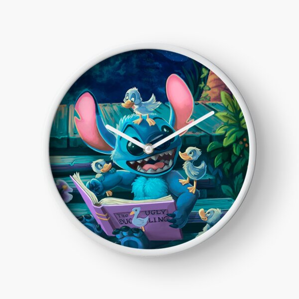 Cute Stitch Lilo Wall Clock silenzioso non ticchettio orologio decorativo  per la casa