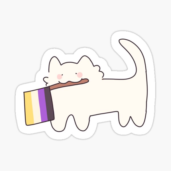 Item preview, Nonbinary Pride Cat designed and sold by avotrash.