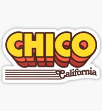 Pegatina Chico, California | Rayas retro