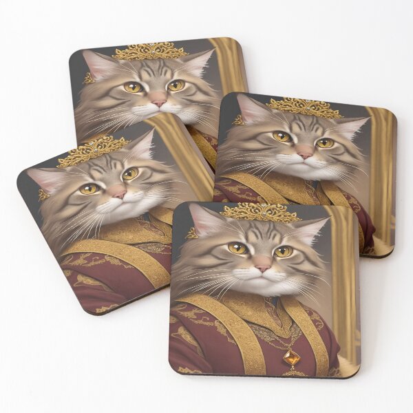 Item preview, Captivating Royal Cat Portraits:Discover the Elegance and Grace of Feline Art designed and sold by Tamas Das.