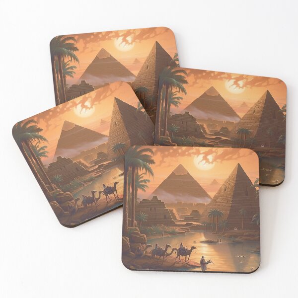 Item preview, Illustration Pyramids of Giza #2 - Ancient Egyptian Art Lovers Poster, Wall Art, Photo Print, Art Print Poster designed and sold by VilescytheArt.