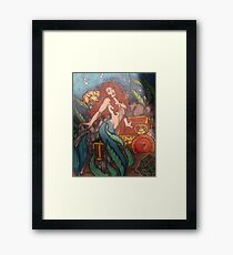 Mermaid Under The Sea Framed Print