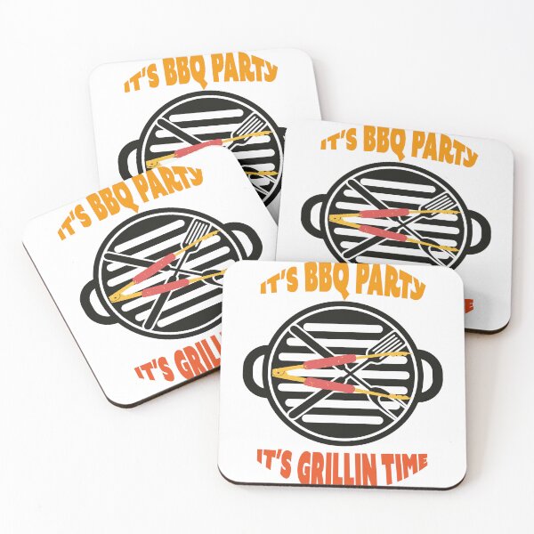 Item preview, it's party it's grillin time barbecue bbq meat funny grilling grill food beef pork designed and sold by DESIGNIRIS.