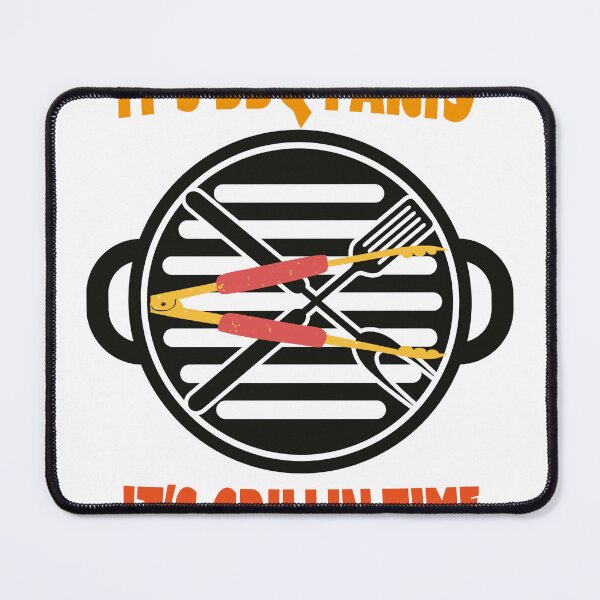 Item preview, it's party it's grillin time barbecue bbq meat funny grilling grill food beef pork designed and sold by DESIGNIRIS.